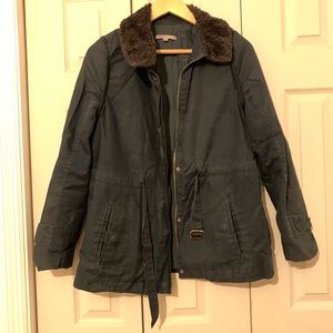 GAP Navy Jacket with Faux Fur Collar Size Small